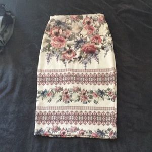 Midi floral skirt